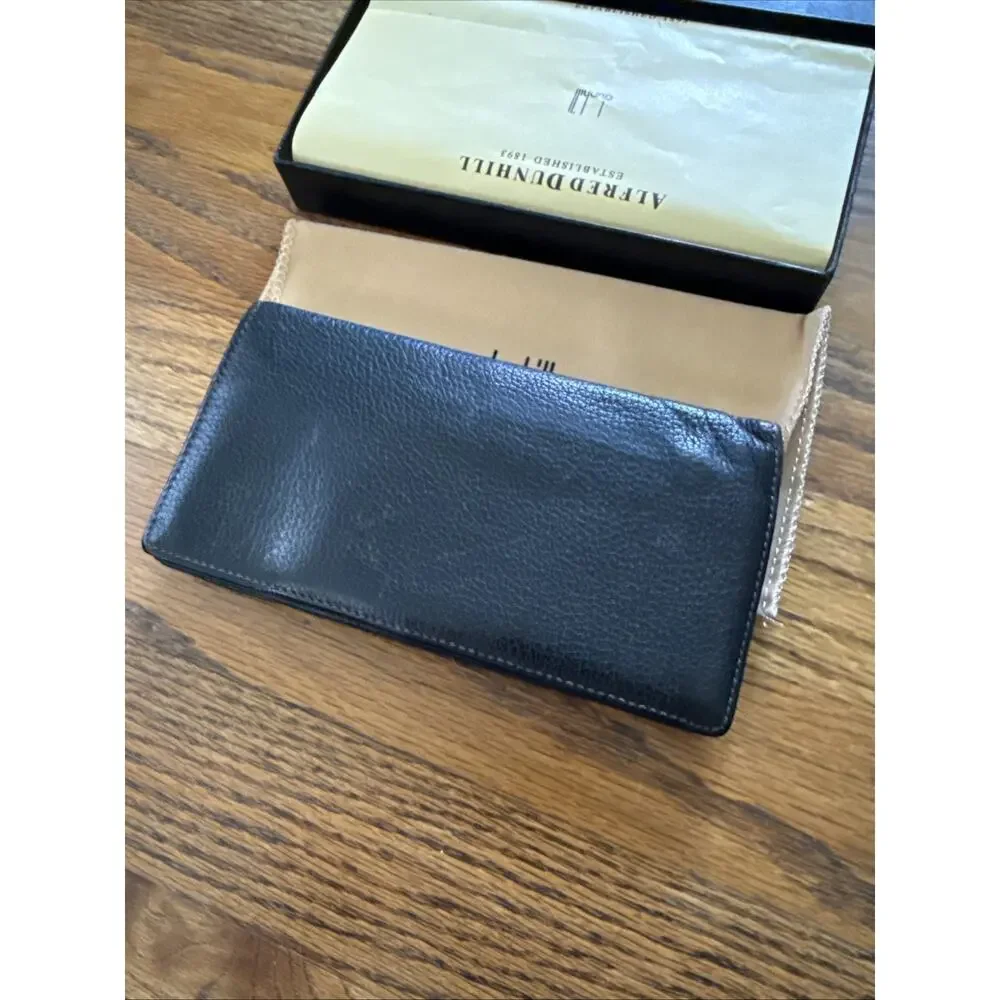 Vintage ALFRED DUNHILL Long Leather Wallet with ID Window - Boxed